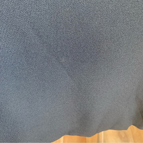 Vintage 60s Black Crepe Dress Cold Shoulder Bishop Sleeve Rhinestone Buttons - Picture 16 of 16